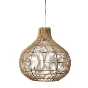 Pacino Ø50 Naturaleza Lámpas de techo De Light & Living - Su diseño de mimbre crea un emocionante juego de luces y sombras al encenderla.