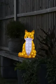 Zorro De Acrílico Naranja De Konstsmide - Clase de protecci&oacute;n IP44 para uso interior y exterior: perfecto como elemento l&uacute;dico y elegante en el jard&iacute;n, en el balc&oacute;n o en la habitaci&oacute;n de los ni&ntilde;os.