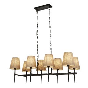 Gothic 90cm Negro Lámpas de techo De Searchlight - Gracias a su altura ajustable, la lámpara se adapta fácilmente al espacio: cuélgala sobre la mesa del comedor para crear un ambiente acogedor y evocador, o en una posición más alta en la sala de estar como una pieza central impactante.