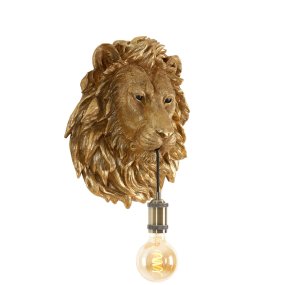 Lion 40cm Bronce lámpara de pared De Light & Living - 