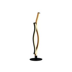Bloom 48cm Arena negra lámpara de mesa De Searchlight - Esta lámpara de mesa combina tecnología innovadora y estética moderna en una elegante forma curva.