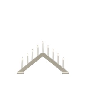 Candelabra 9 Lights Beige mate De Konstsmide - Dale a tu hogar un ambiente navide&ntilde;o atemporal y con estilo con este elegante portavelas de Adviento de madera en beige mate.
