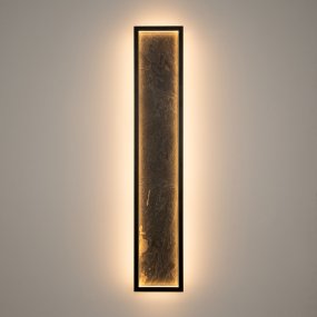 Orign 80cm Negro De Maytoni - Orign es una l&aacute;mpara de pared de metal con una elegante imitaci&oacute;n de piedra en el centro, creando una impresi&oacute;n natural y exclusiva.