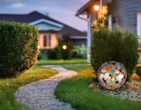 Earth Plata lámpara solar De Globo Lighting - Laddas av solen under dagen och t&auml;nds automatiskt i skymningen.