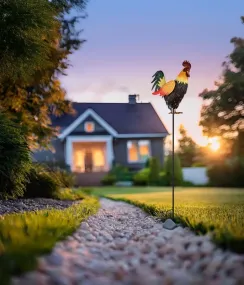 Rooster Multicolor lámpara solar De Globo Lighting - Den fungerar b&aring;de som en dekorativ detalj och en st&auml;mningsfull ljusk&auml;lla som ger din utomhusmilj&ouml; en hemtrevlig och lantlig karakt&auml;r.