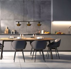 Epsilon 86cm Negro Lámpas de techo De Aneta Lighting - EPSILON es la clásica lámpara de techo que adquiere un estilo más moderno con sus tres pantallas más pequeñas.