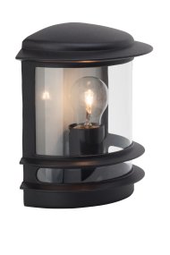 Hollywood Negro lámpara de exterior De Brilliant - La lámpara de pared para exterior Hollywood es una opción versátil que encaja perfectamente junto a la puerta de entrada o como iluminación decorativa en un patio.