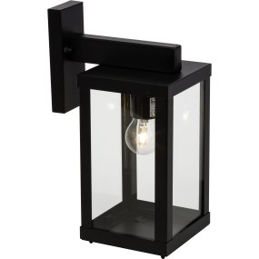 Gaia Negro lámpara de exterior De Brilliant - La l&aacute;mpara de pared exterior Gaia es ideal para una iluminaci&oacute;n funcional y atmosf&eacute;rica de su puerta de entrada o fachada.