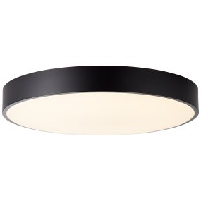 Slimline Ø50 Negro plafón De Brilliant - La l&aacute;mpara tambi&eacute;n cuenta con una funci&oacute;n de luz nocturna y un temporizador, lo que la hace pr&aacute;ctica para habitaciones donde se necesita luz de orientaci&oacute;n por la noche.