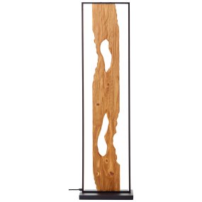 Chaumont Madera lámpara de pie De Brilliant - La lámpara está equipada con tecnología LED de bajo consumo y larga duración y un práctico interruptor de pie que permite encenderla y apagarla cómodamente con el pie.