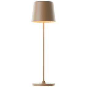 Kaami 37cm Capuchino mate portátil De Brilliant - La l&aacute;mpara de mesa dispone de un regulador t&aacute;ctil y ofrece una agradable luz blanca c&aacute;lida (3000 K, 310 l&uacute;menes).