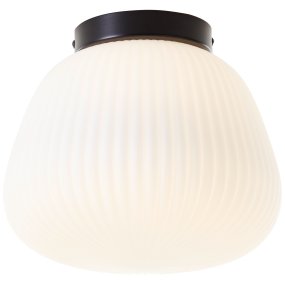 Kaizen Ø25 Blanco plafón De Brilliant - Kaizen Plafond es una elegante lámpara de techo con base de metal y pantalla blanca de cristal acanalado.