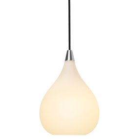 Drops Ø17 Blanco De Halo Design - La pantalla de cristal opalino soplado crea una fina difusión de la luz y, en combinación con los detalles de aluminio cepillado, la lámpara contribuye a crear una hermosa atmósfera en la habitación.