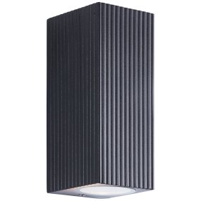 Jelani Negro lámpara de exterior De Brilliant - La luz de fachada Jelani con dos direcciones de luz es una incorporación moderna y funcional a su iluminación exterior.