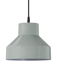 Solo Ø26 Gris Lámpas de techo De PR Home - Cable de plástico negro de 1,6 m de longitud con cazoleta de techo para suspensión con gancho del mismo color que la pantalla.