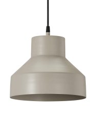 Solo Ø26 Beige Lámpas de techo De PR Home - Cable de plástico negro de 1,6 m de longitud con cazoleta de techo para suspensión con gancho del mismo color que la pantalla.