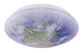 Gaia Ø26 Multicolor lámpara infantil De Globo Lighting - Gaia &auml;r en unik plafond med en detaljerad v&auml;rld och molnmotiv p&aring; sk&auml;rmen.