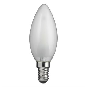 LED E14 Tipo Vela mate 0,8W 2700K Blanco De Unison - Lámpara de araña CLASSIC mate, fuente de luz E14 con una potencia de 0,8 W y una luz cálida de 2700 K que garantiza una distribución de la luz suave y agradable.