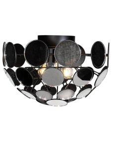 Vanita Ø50 Negro De By Rydéns - Vanita es una l&aacute;mpara de techo con un dise&ntilde;o impactante que evoca la &eacute;poca dorada de las bolas de discoteca, pero con un dise&ntilde;o sumamente moderno.