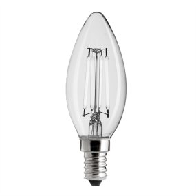 LED E14 Tipo Vela 4W 2700K Regulable Transparente De Unison - 