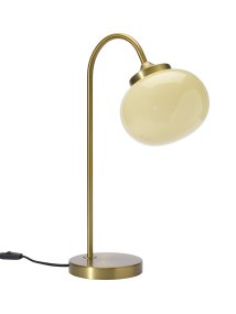 Elsy 50cm Latón cepillado De PR Home - La pantalla de cristal artesanal en un suave blanco crema le confiere a cada l&aacute;mpara un car&aacute;cter &uacute;nico, mientras que los detalles en lat&oacute;n cepillado crean un estilo elegante y atemporal.