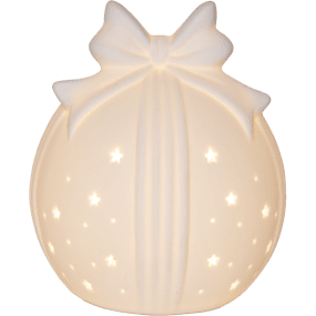 Rozy 11cm Blanco De Star Trading - Preciosa decoraci&oacute;n de mesa de porcelana blanca que emite una c&aacute;lida luz blanca.