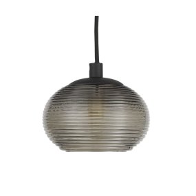 Nova Ø12 Color humo lámpara de ventana De Oriva - El cristal ahumado de la lámpara crea una luz suave y los detalles negros crean un aspecto robusto y moderno.