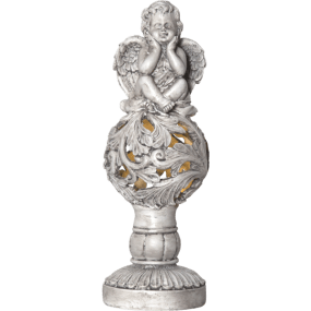 Angel Gris lámpara solar De Star Trading - Fabricado en pl&aacute;stico con acabado efecto piedra, tiene un aspecto cl&aacute;sico y atemporal.