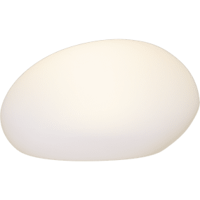 Globy 13cm Blanco lámpara solar De Star Trading - Brilla con una c&aacute;lida luz blanca en la oscuridad, creando un ambiente acogedor.