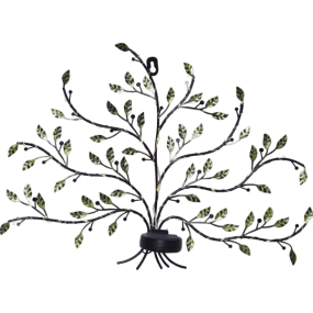 Tree of life Verde lámpara solar De Star Trading - Decoraci&oacute;n de pared solar con forma de &Aacute;rbol de la Vida met&aacute;lico con hojas verdes decorativas.