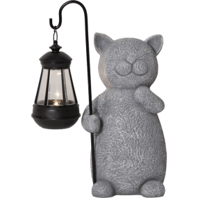 Smilla Gris lámpara solar De Star Trading - La bater&iacute;a recargable incluida se carga durante el d&iacute;a con la luz solar y enciende la l&aacute;mpara autom&aacute;ticamente al anochecer.