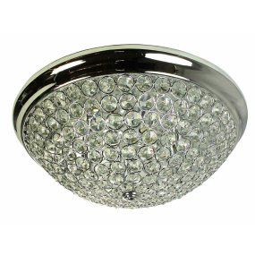 Plafond kristall Ø46 Cromo plafón De Oriva - Añade un toque de glamour a tu habitación con esta hermosa lámpara de techo de cristal.