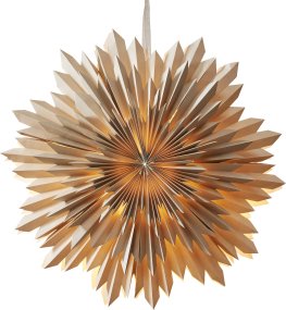 Ice Ø50 Beige De Star Trading - Se incluye una elegante cinta para que colgar la estrella sea m&aacute;s f&aacute;cil.