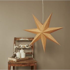 Cotton Ø60 Oro De Star Trading - Ideal para la temporada de Adviento y como una hermosa estrella de Navidad.