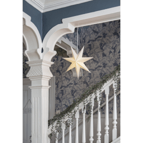 Plain Ø45 Blanco De Star Trading - Cuélgala en la ventana o apóyala en la pared: ¡la estrella navideña perfecta!