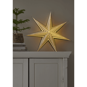 Stripe Ø60 Verde De Star Trading - Estrella de Adviento a rayas hecha de papel con certificaci&oacute;n FSC&reg;.