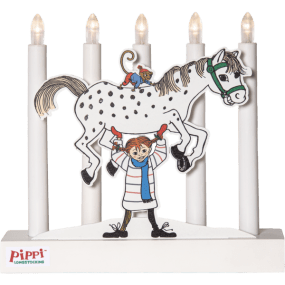 Pippi Blanco De Star Trading - Pippi, alegre y fuerte con su ropa de invierno, levanta al Sr.