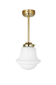 Sture Ø20 Blanco/latón plafón De Strömshaga - La l&aacute;mpara de techo "Sture" impresiona por su dise&ntilde;o cl&aacute;sico y atemporal, claramente influenciado por el estilo de principios de siglo.