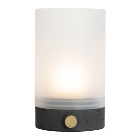 Cozy 20cm Gris portátil De Dyberg Larsen - La lámpara se puede atenuar continuamente y emite una luz suave y cálida que es perfecta para la sala de estar, el dormitorio o la oficina.