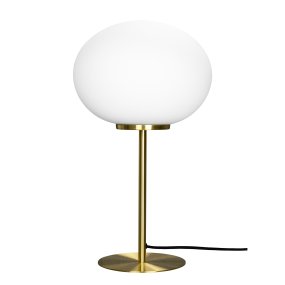 Queen 50cm Latón lámpara de mesa De Dyberg Larsen - Se suministra con cable textil negro de 1,8 m de longitud con interruptor de encendido.