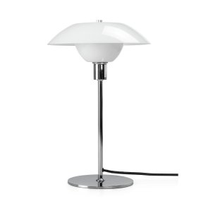 Bergen 38cm Ópalo lámpara de mesa De Dyberg Larsen - Se suministra con cable textil negro de 1,6 m de longitud e interruptor de encendido.