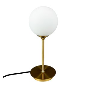 Sia 30cm Latón lámpara de mesa De Dyberg Larsen - La suave luz de la pantalla de cristal crea una atmósfera acogedora y la base de latón transmite una impresión lujosa y duradera.