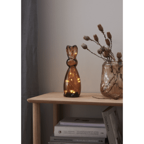 Harry Marrón De Star Trading - Elegante decoraci&oacute;n de mesa de cristal marr&oacute;n.