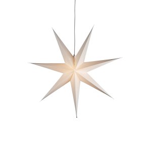 Estrella De Papel Ø78 Blanco De Konstsmide - Su dise&ntilde;o sencillo y elegante emite una luz suave y agradable, creando una atm&oacute;sfera armoniosa durante el Adviento y la Navidad.