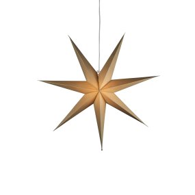 Estrella de papel Ø78 Beige De Konstsmide - Con sus siete puntas y un generoso di&aacute;metro de 78 cm, se convierte en un hermoso punto focal en la ventana o habitaci&oacute;n.