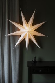 Estrella de papel Ø115 Blanco De Konstsmide - Su dise&ntilde;o sencillo y elegante emite una luz suave y agradable, creando un ambiente armonioso durante el Adviento y la Navidad.
