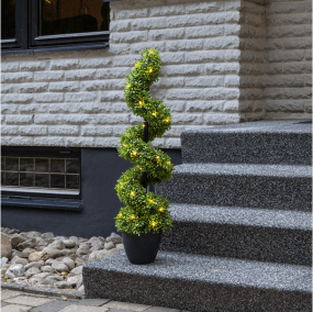 Buxbom 90cm Verde De Star Trading - Cable de conexi&oacute;n verde de 20 cm de largo a la caja de la bater&iacute;a, que funciona con 3 pilas AA, no incluidas.