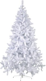 Quebec 210cm Blanco De Star Trading - &Aacute;rbol de Navidad blanco de 210 cm de altura para uso interior y exterior.
