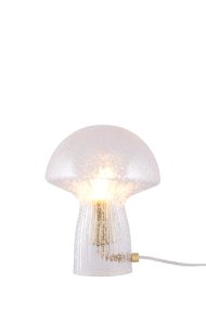 Fungo 20cm Transparente lámpara de mesa De Globen Lighting - La l&aacute;mpara Fungo con forma de hongo es una hermosa l&aacute;mpara de mesa hecha de vidrio soplado con detalles acanalados en la base.