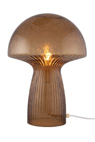 Fungo 42cm Marrón lámpara de mesa De Globen Lighting - La l&aacute;mpara Fungo con forma de hongo es una hermosa l&aacute;mpara de mesa hecha de vidrio soplado con detalles acanalados en la base.